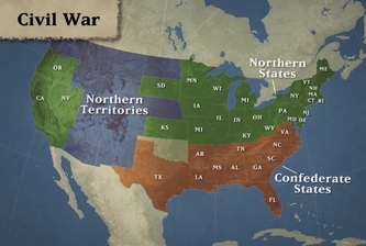 what was the north and south called during civil war